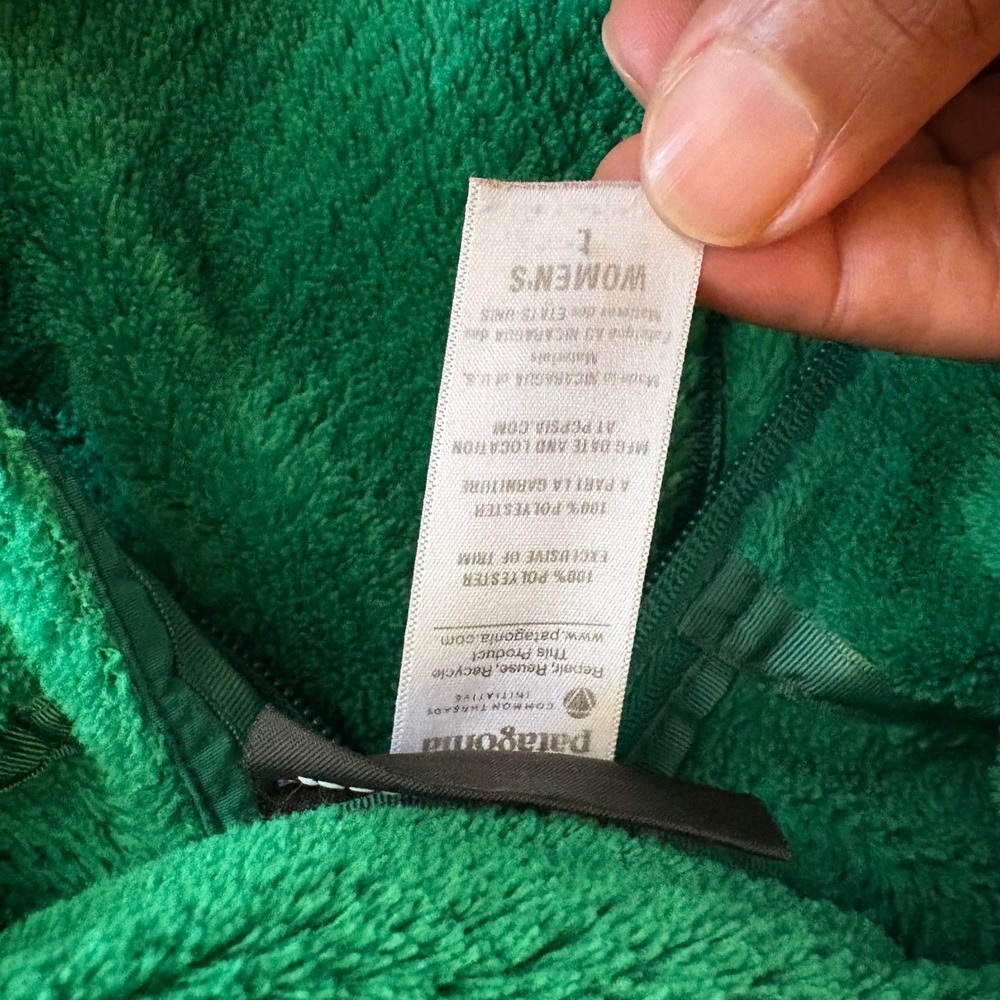 Patagonia Womens Re-Tool Full Zip Fleece Jacket Emerald Green Large - Picture 4 of 6